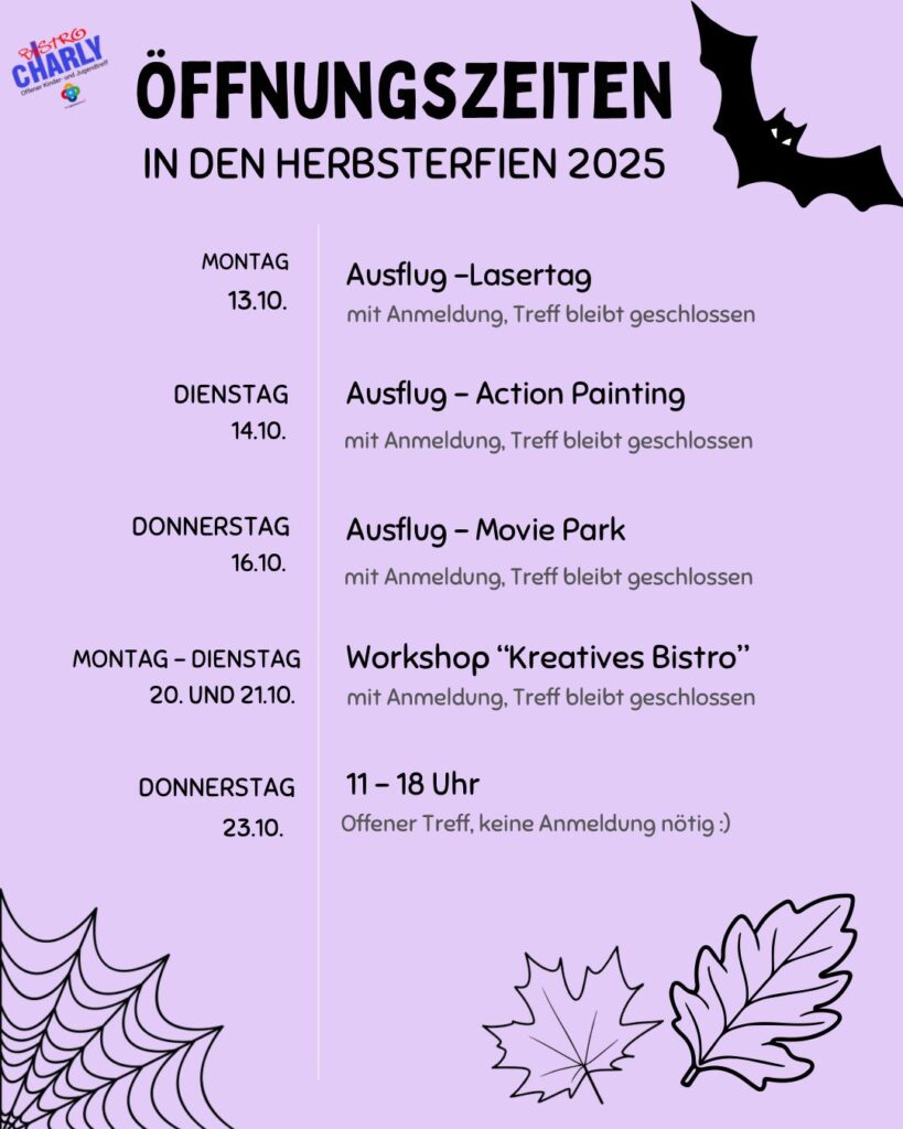 Herbstferien Bistro Charly